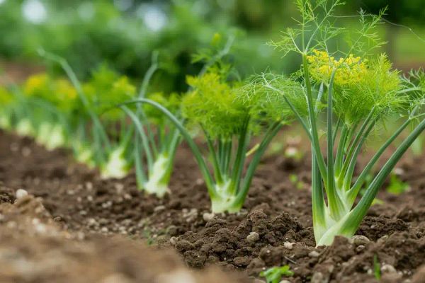 fennel plants in home garden