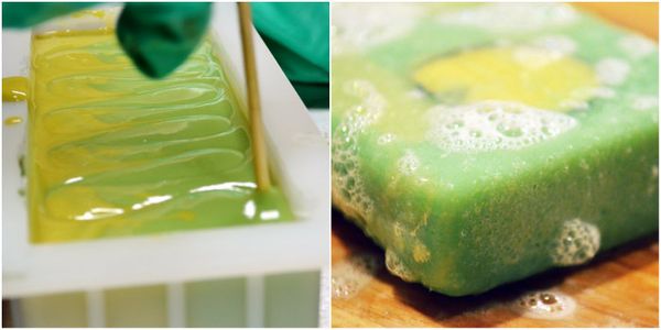 Making Homemade Coconut Water and Aloe Vera Soap