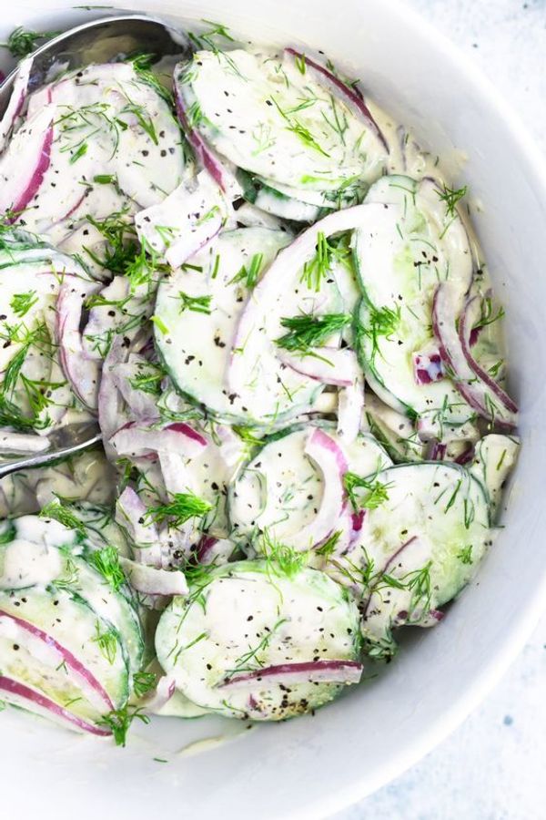 Light and Refreshing: Cucumber Salad with Yogurt